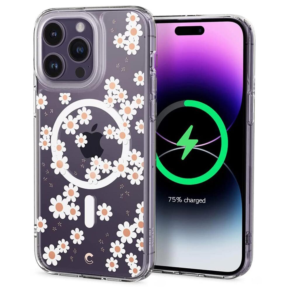 Cyrill by Spigen iPhone 14 Pro Max Case Cecile White Daisy Mag Spigen