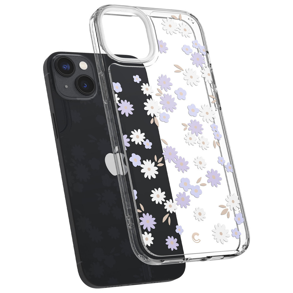 CYRILL By Spigen Cecile Custodia Per Pixel 7 (2022) Con Fiori, Trasparente Con Bumper TPU, Margherita Bianca - 5