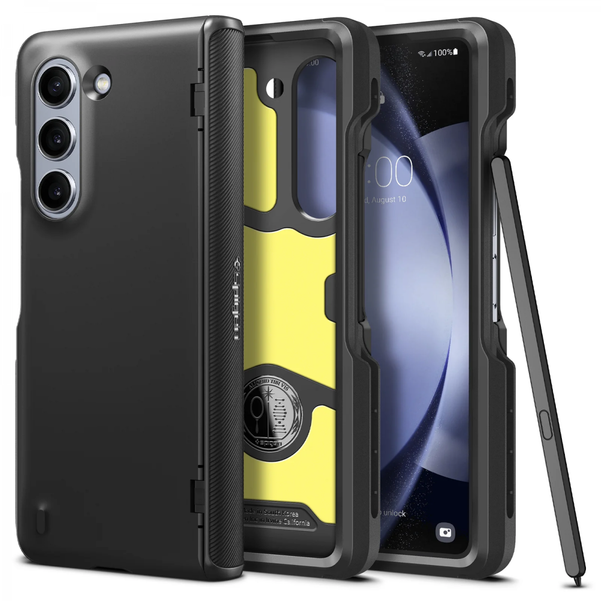 For Samsung Galaxy Z Fold 5 Case With S Pen Holder, 2 in 1 Protective Slim  Cover