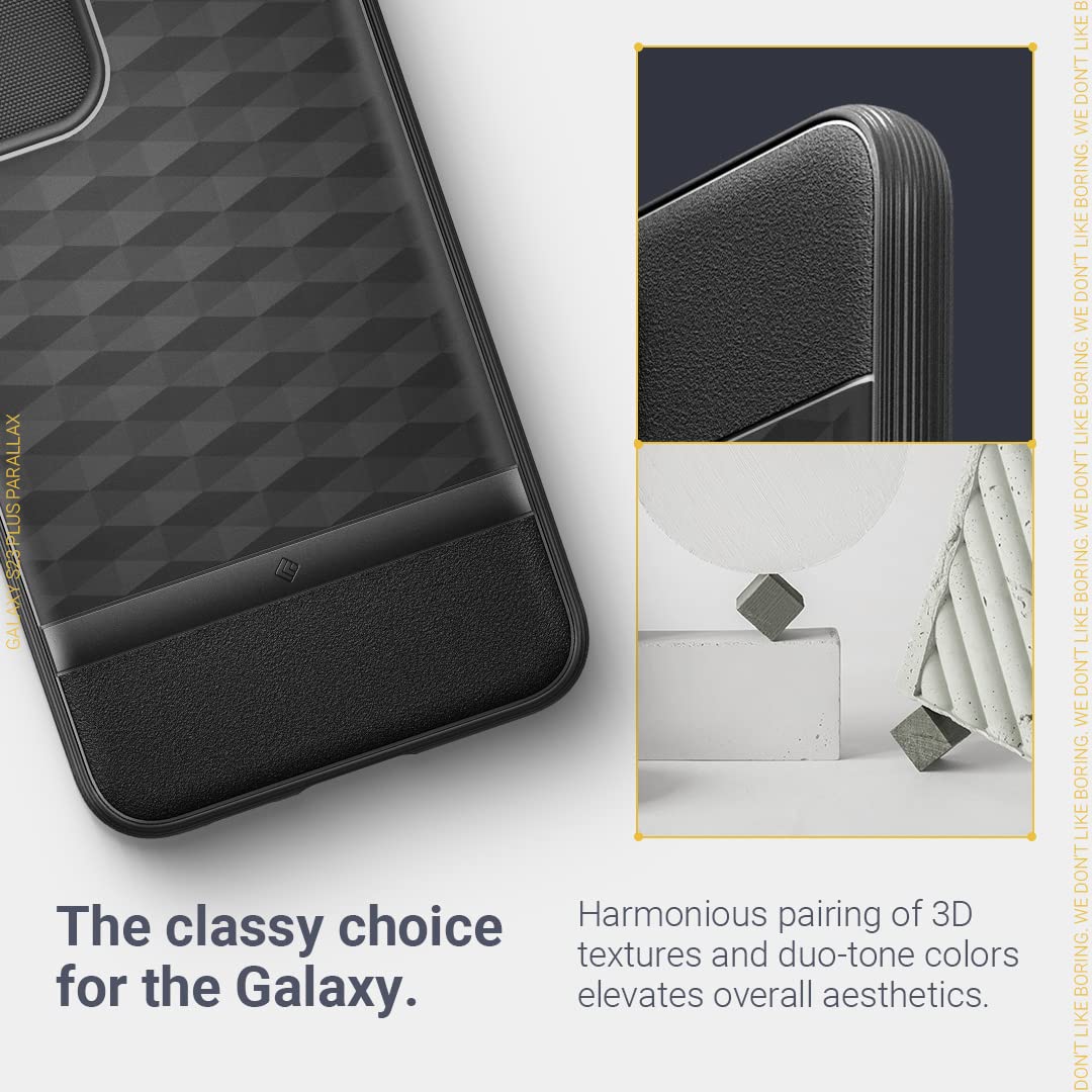 Caseology Parallax for Galaxy S22 Ultra Case Enhanced Ergonomic Design - Matte Black