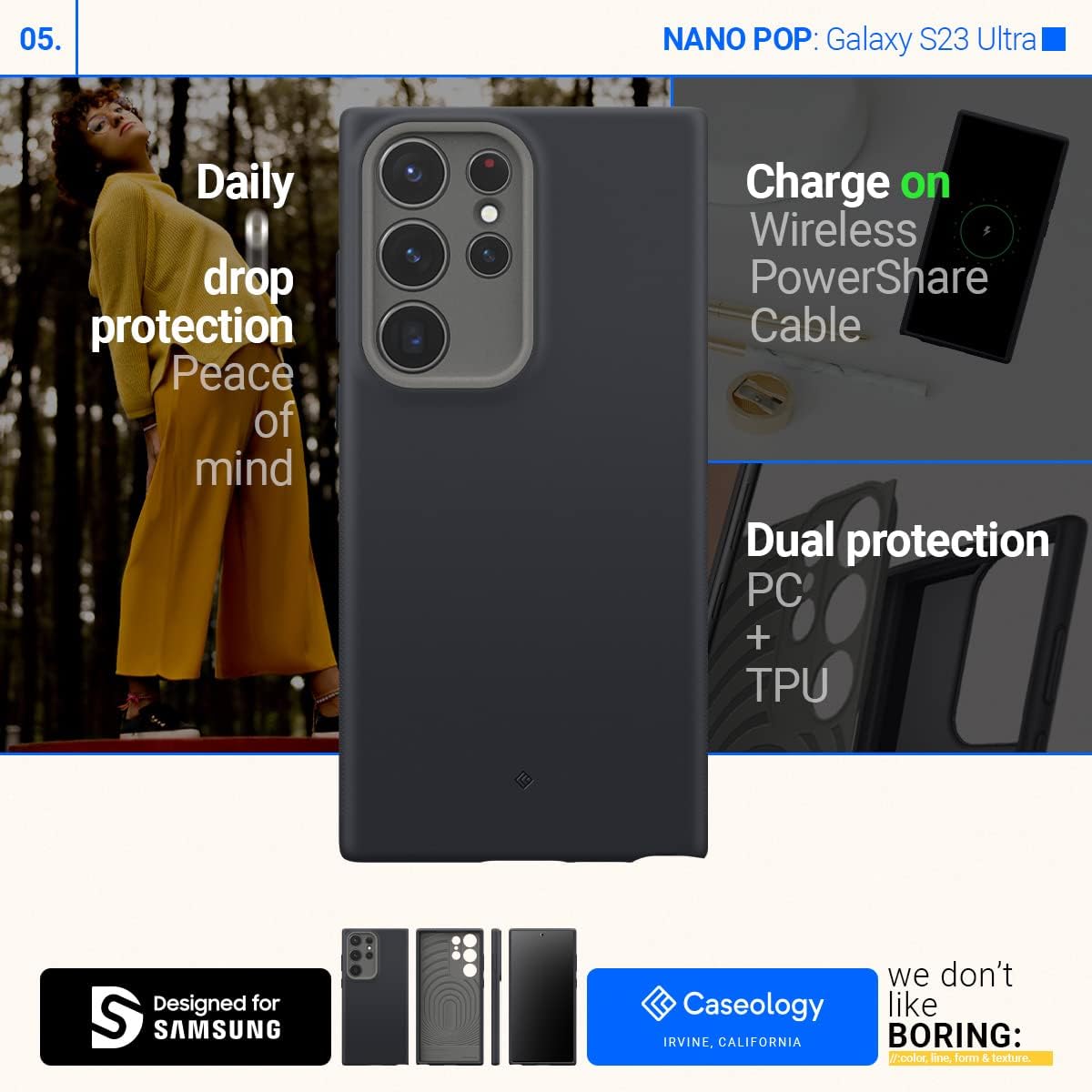 Caseology by Spigen Galaxy S23 Ultra Case Nano Pop Spigen Philippines