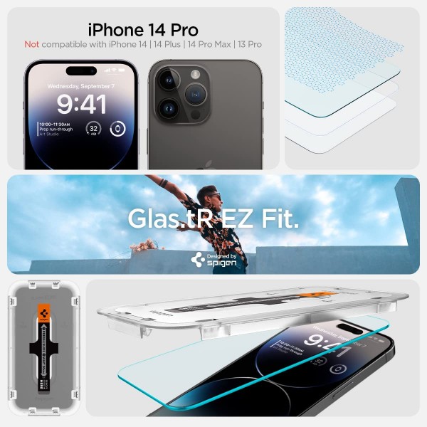 iPhone 14 Pro Glas tR EZ Fit (2 Pack) Transparency Spigen Philippines